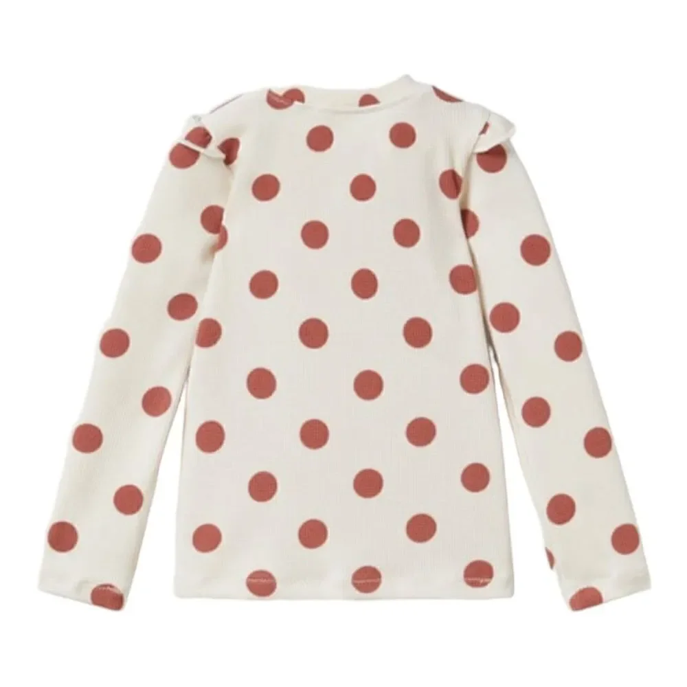 ZARA Kids | Beige Brown | POLKA DOT RASH GUARD NWT Size 4
